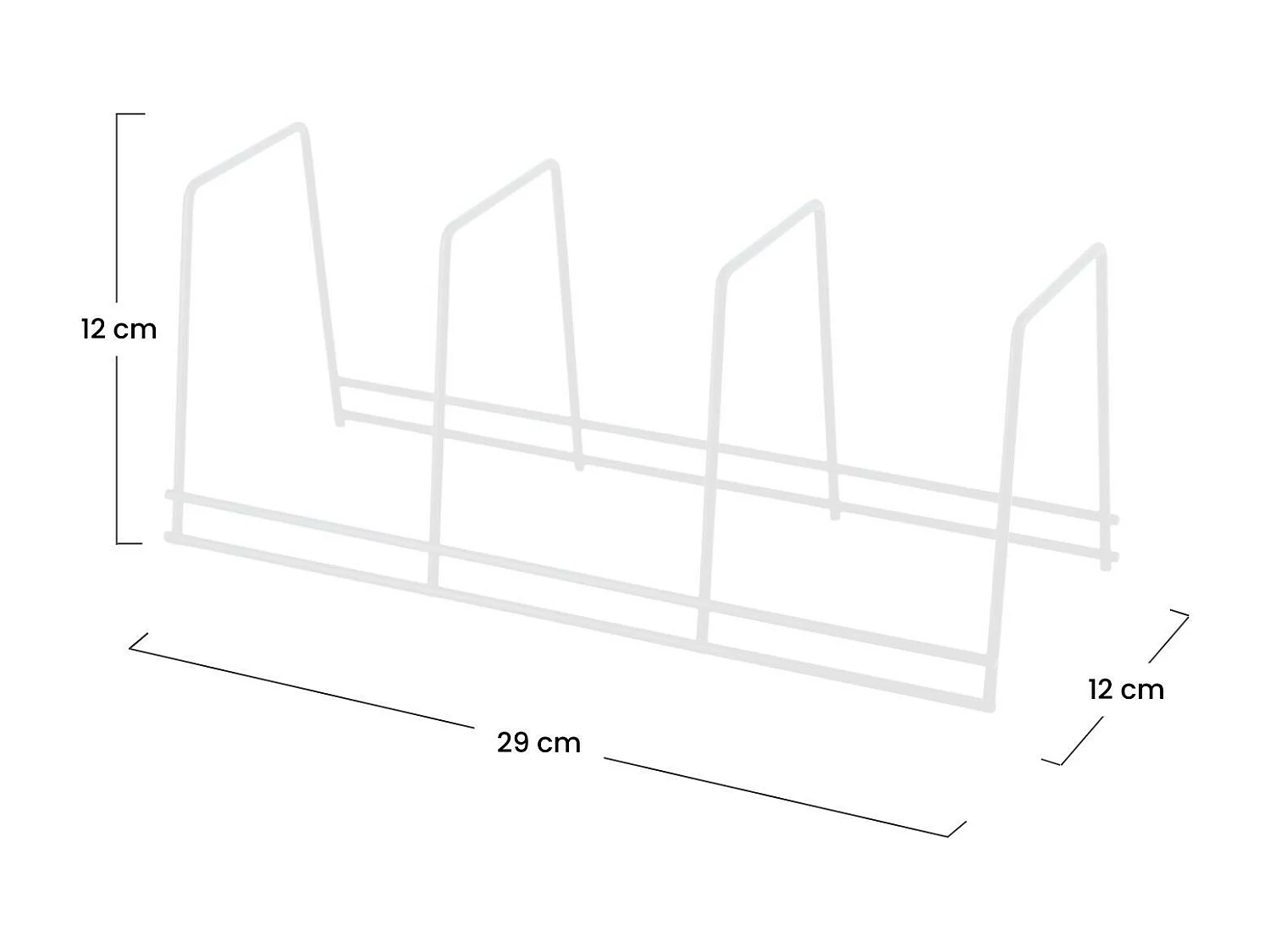 Soporte para Platos y Sartenes con 3 Secciones 12x29x12cm 7house