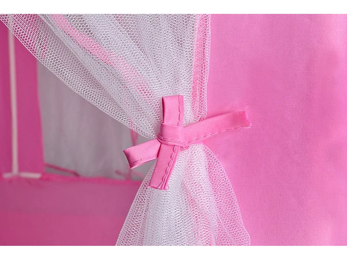 Bobbel Home - Speeltent voor Kinderen- Prinsessen kasteel -Met Bodem - 135x135x140cm - Roze
