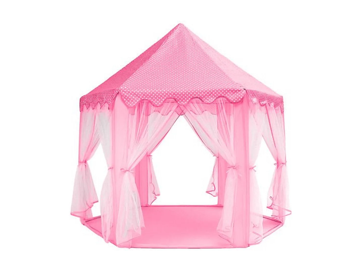 Bobble Home - Tente de jeu pour enfants - Château de princesses - Avec fond - 135x135x140cm - Rose