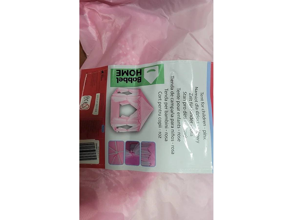 Bobble Home - Tente de jeu pour enfants - Château de princesses - Avec fond - 135x135x140cm - Rose