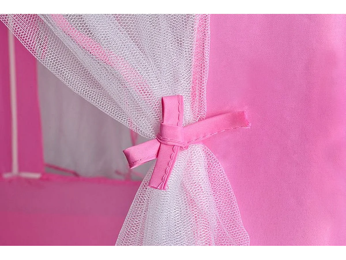 Bobble Home - Tente de jeu pour enfants - Château de princesses - Avec fond - 135x135x140cm - Rose