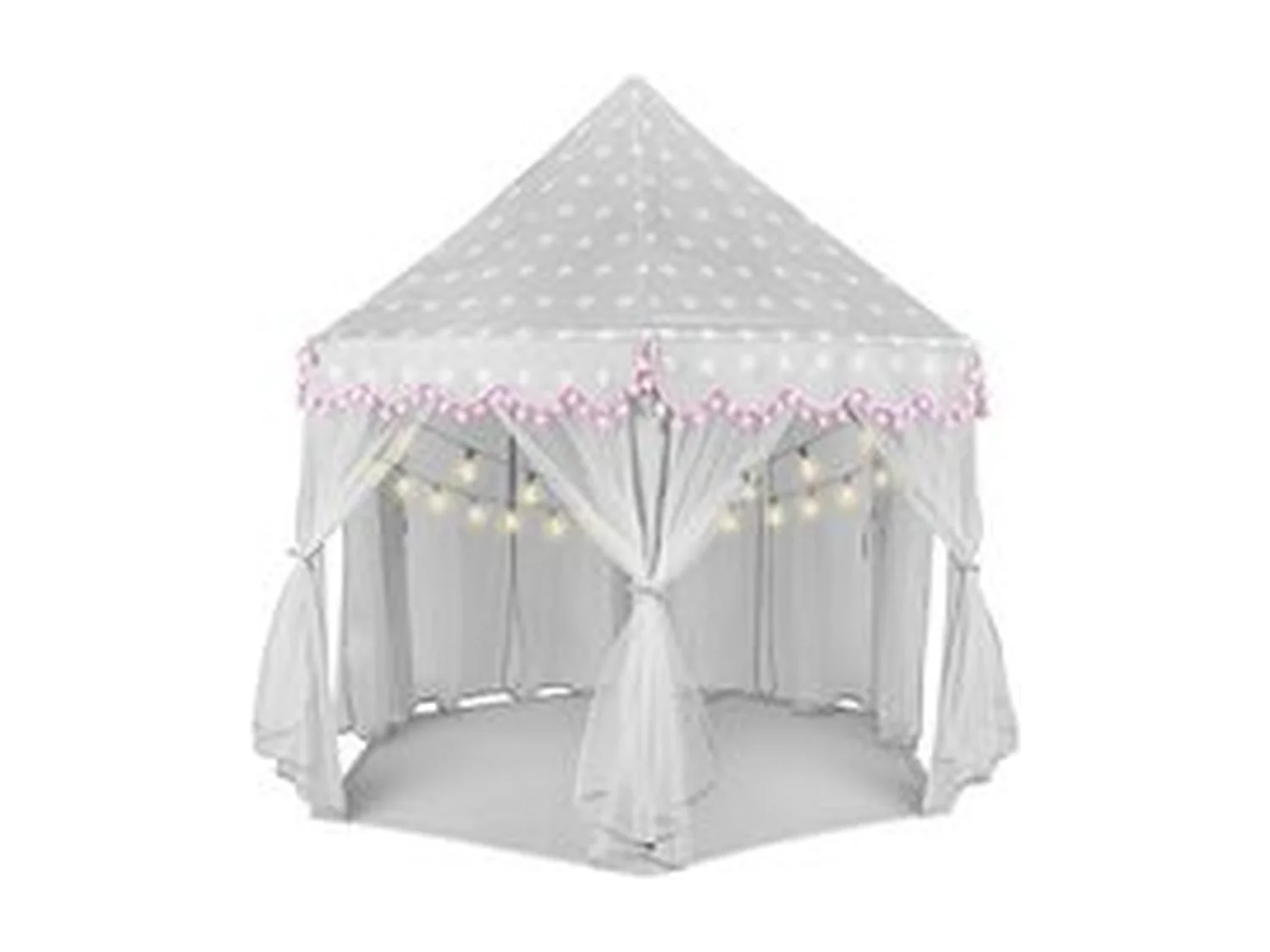 Bobbel Home - Speeltent voor Kinderen - Partytent - Speel kasteel -Met Bodem - 123x123x140cm - Grijs