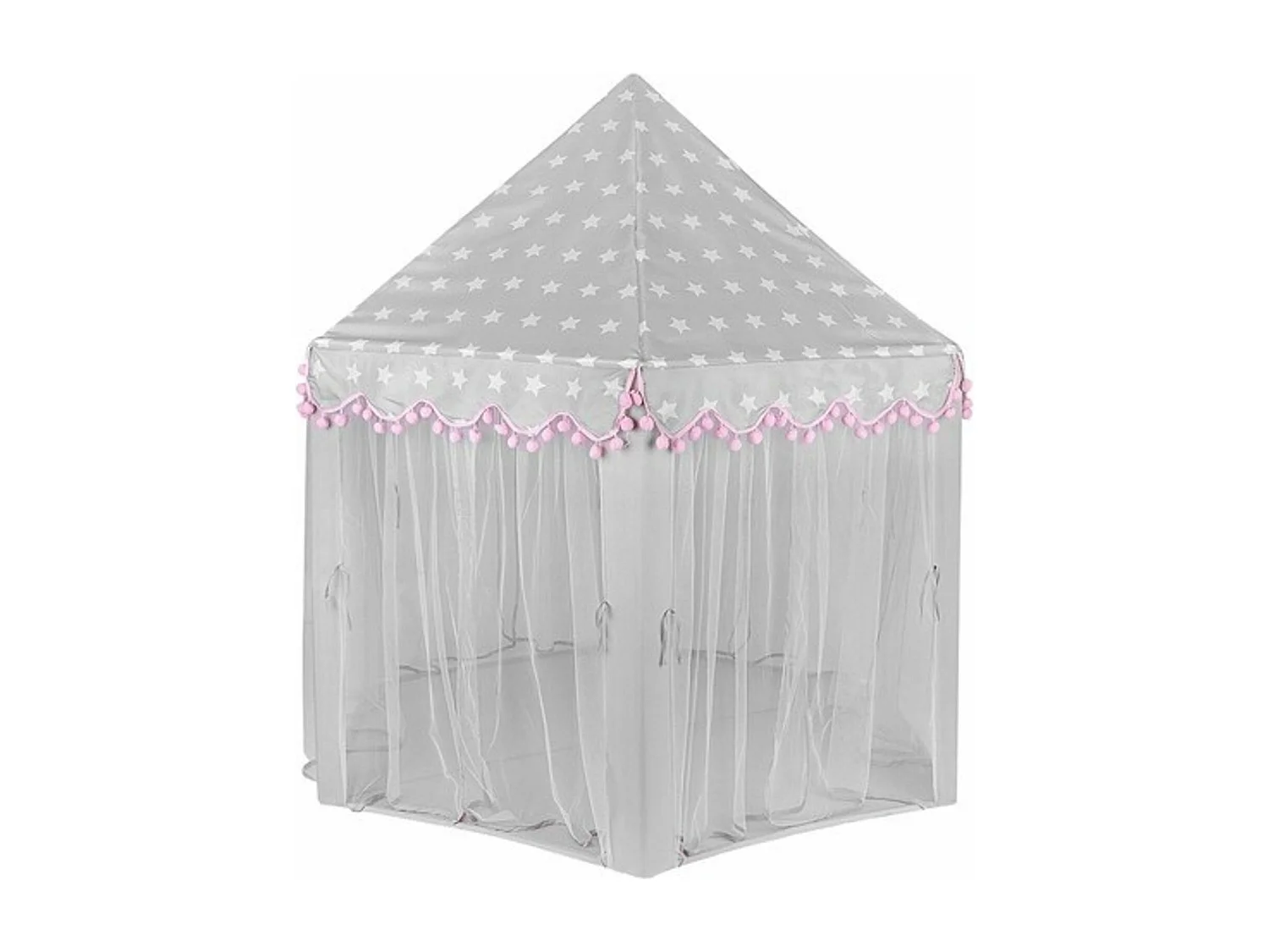 Bobbel Home - Speeltent voor Kinderen - Partytent - Speel kasteel -Met Bodem - 123x123x140cm - Grijs