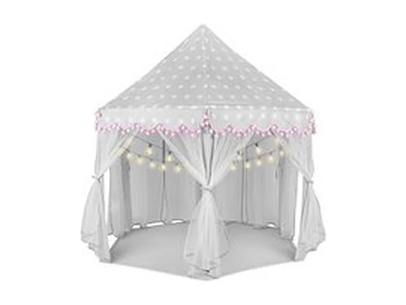 Bobbel Home - Speeltent voor Kinderen - Partytent - Speel kasteel -Met Bodem - 123x123x140cm - Grijs