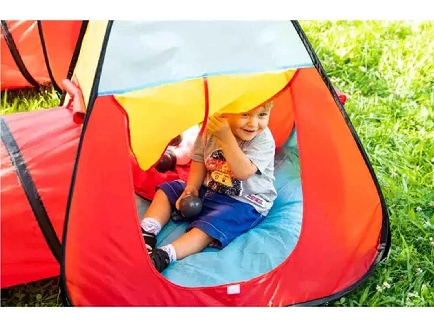 Bobbel Home 3 in 1 Speeltent voor Kinderen - Speelhuisje met Tipi- Speeltunnel- Kindertent met Bodem