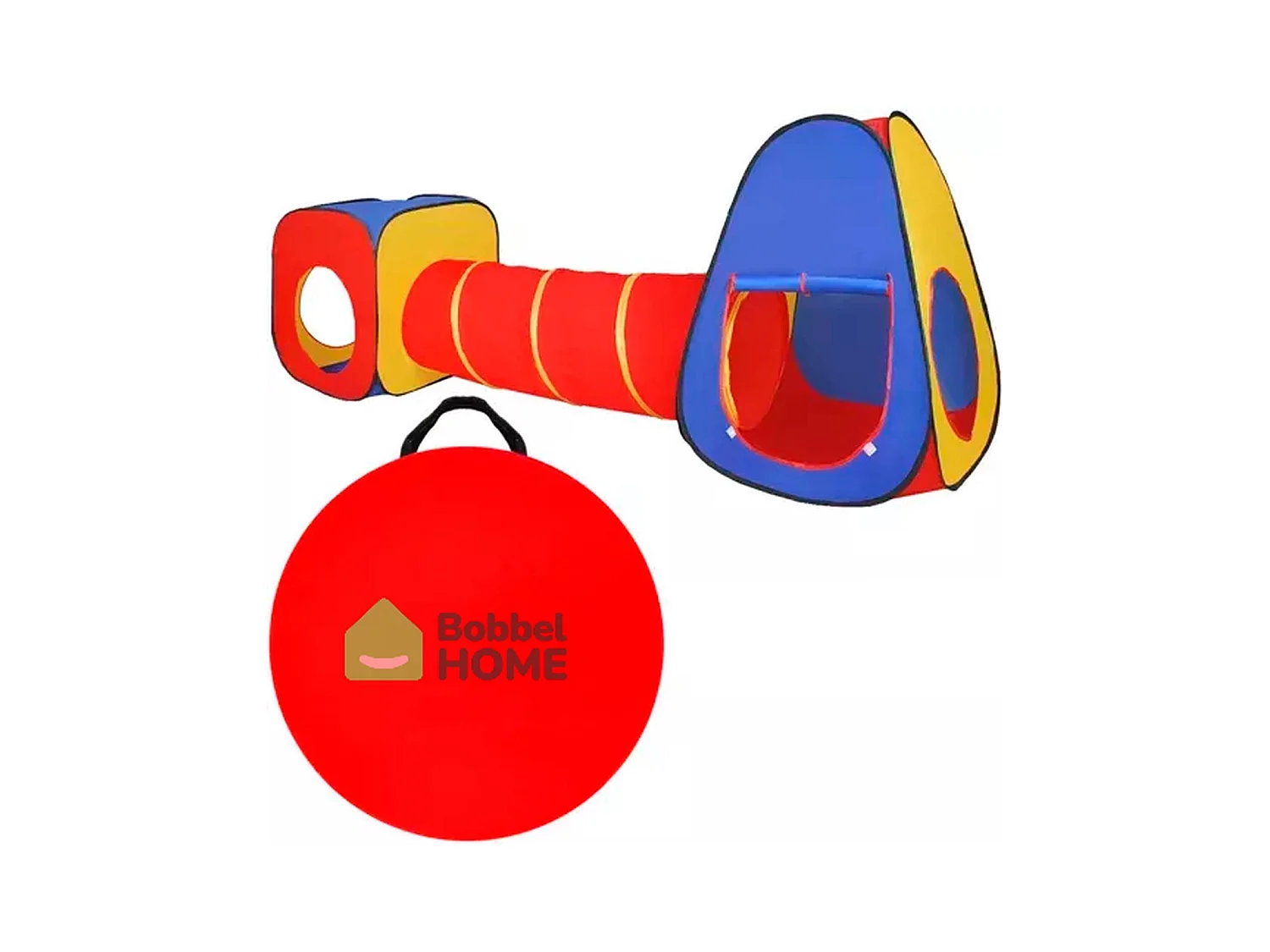Bobble Home 3 en 1 Tente de jeu pour enfants - Maison de jeu avec tunnel de jeu Tipi - Tente pour enfants avec fond