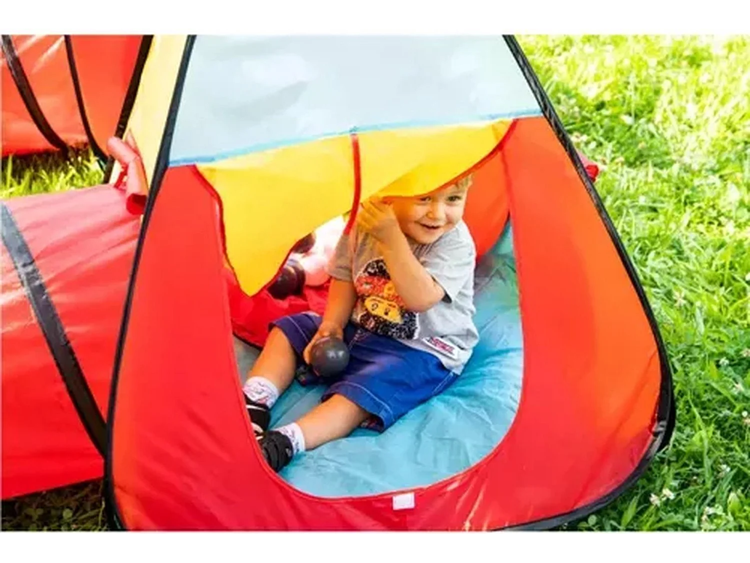 Bobble Home 3 en 1 Tente de jeu pour enfants - Maison de jeu avec tunnel de jeu Tipi - Tente pour enfants avec fond