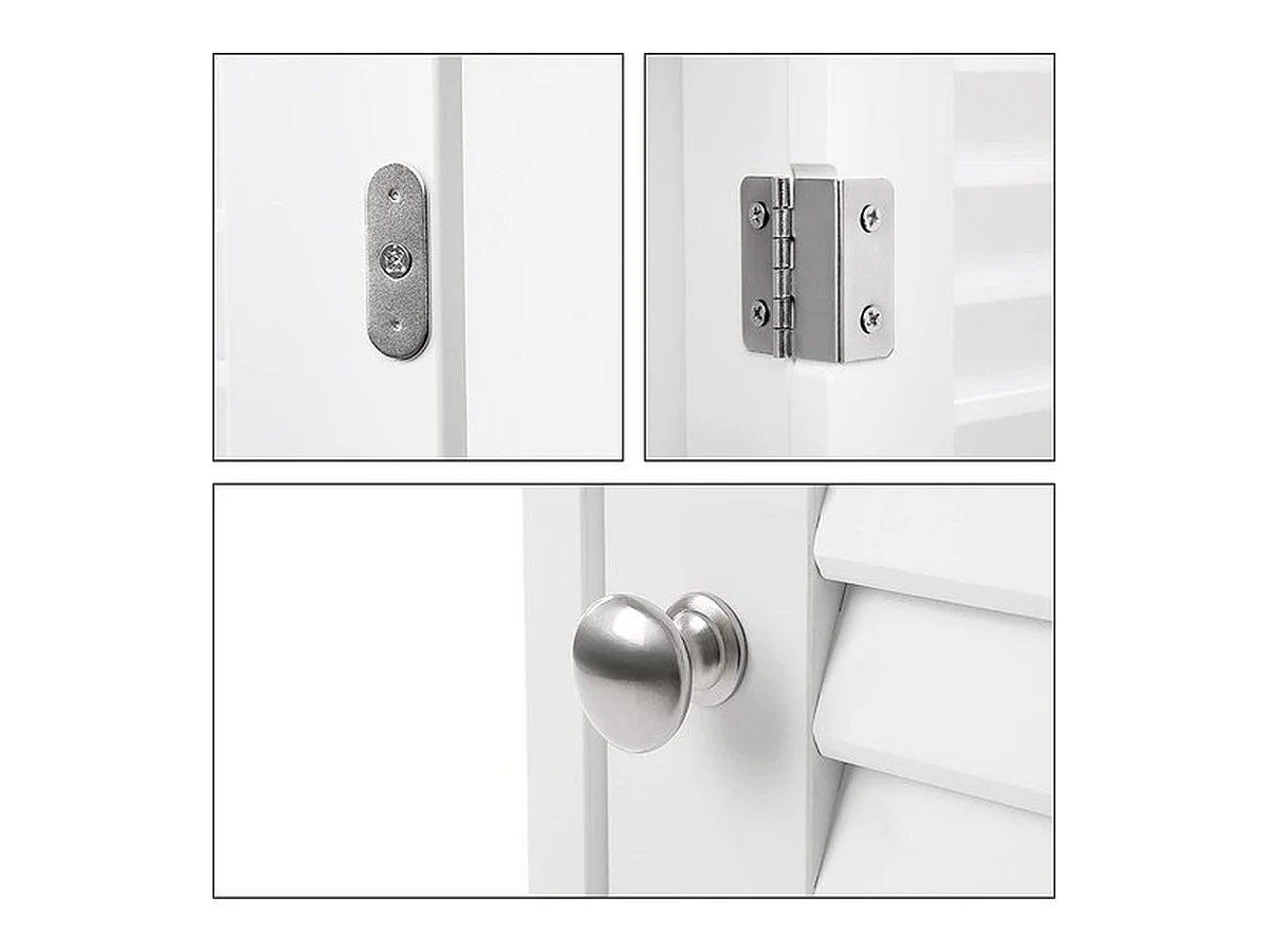 Parya Home  Badkamerkast  Badkamermeubel  1 Lade  1 Deur  Hout  Wit