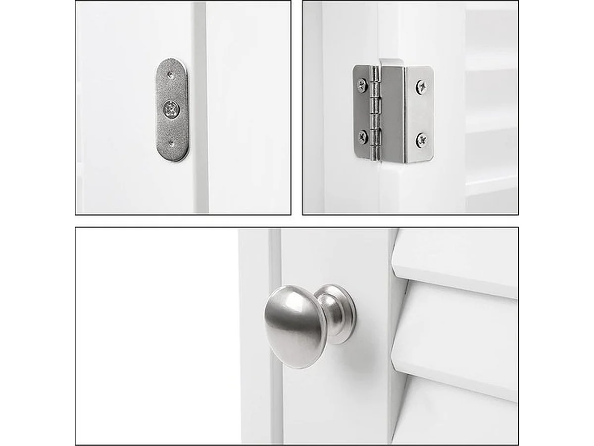 Parya Home  Badkamerkast  Badkamermeubel  1 Lade  1 Deur  Hout  Wit