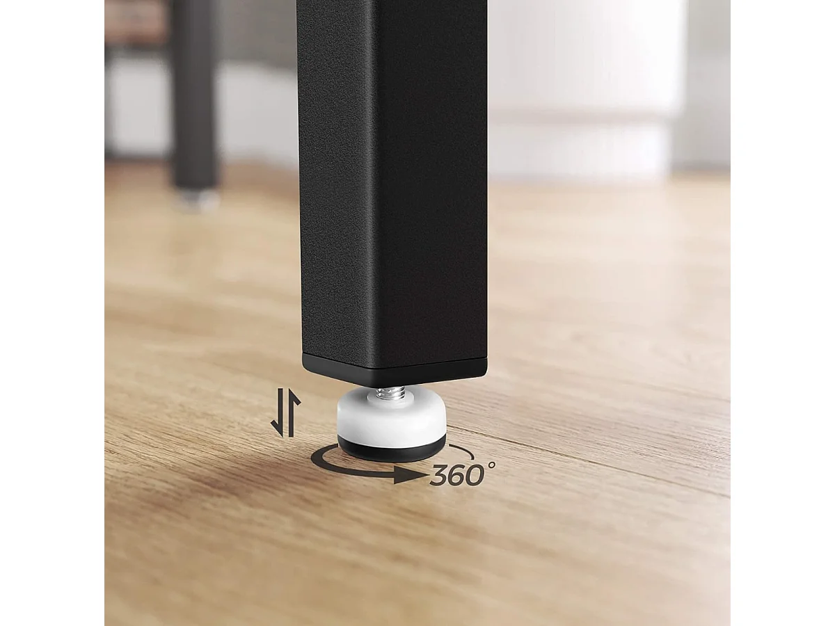 Parya Home - Stabiele Bartafel - Metaal/Spaanplaat - Bruin/Zwart