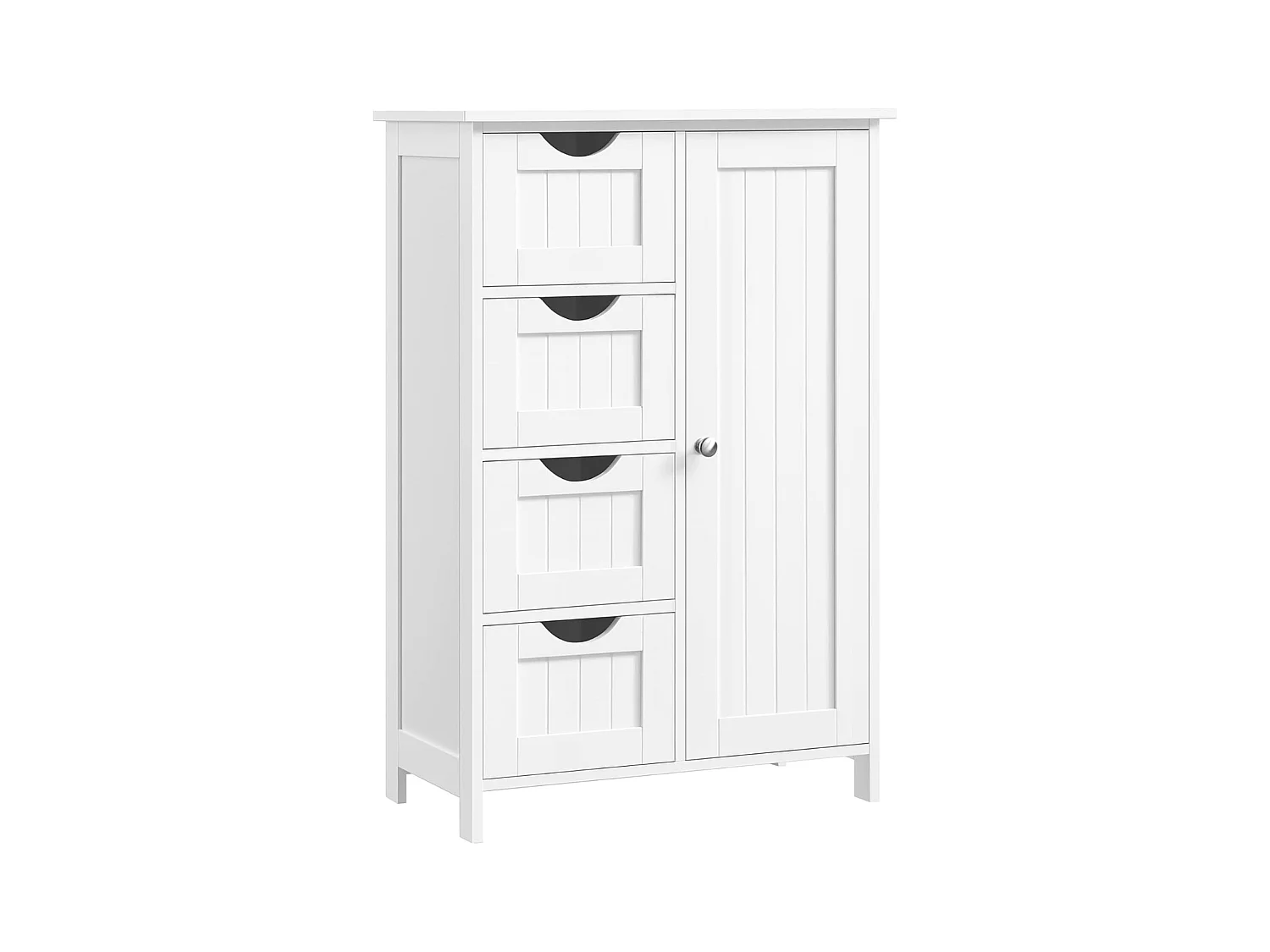 Parya Home - Armoire blanche - Comprend 4 bacs et une porte - Bois - Blanc