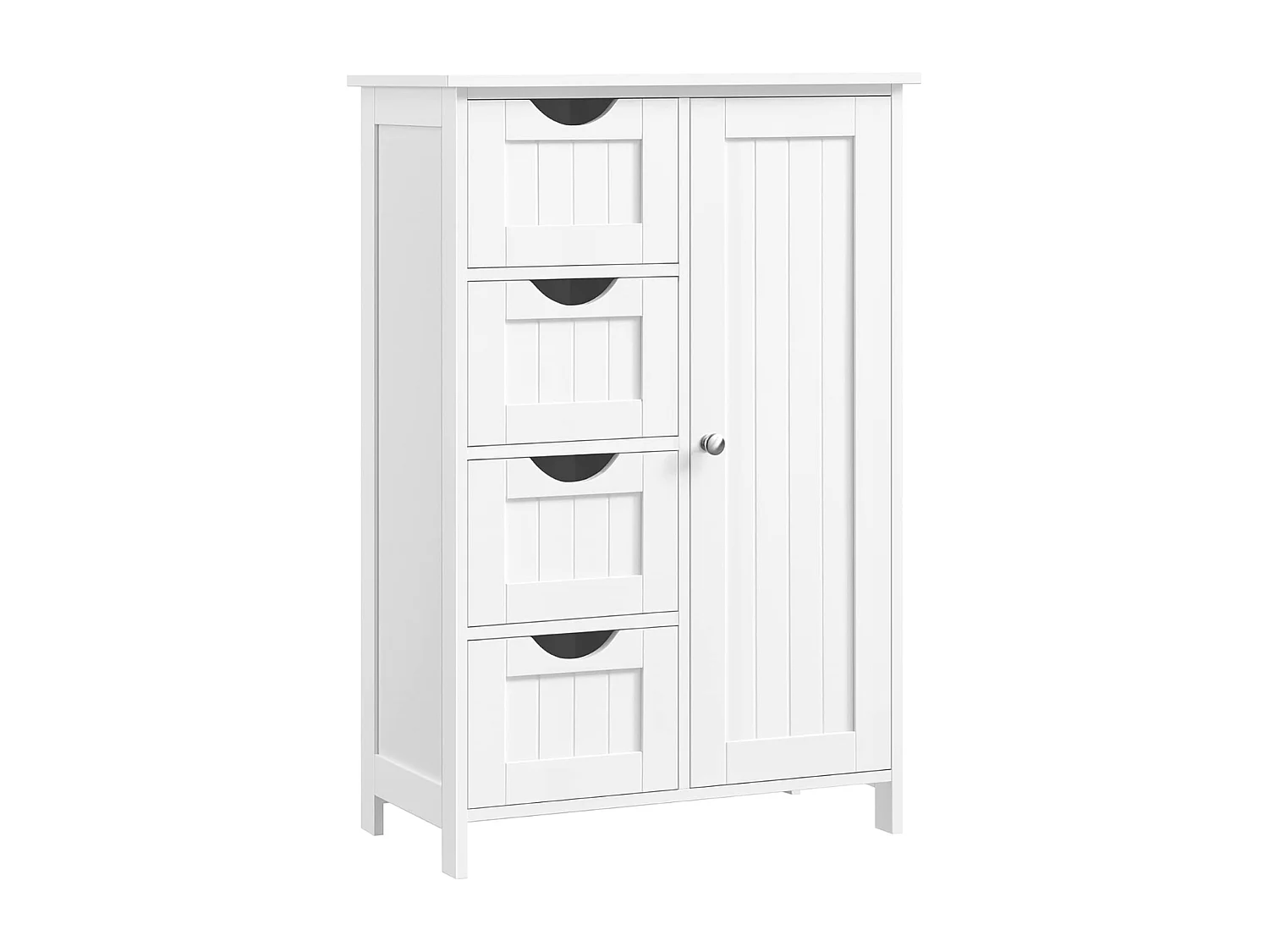Parya Home - Armoire blanche - Comprend 4 bacs et une porte - Bois - Blanc