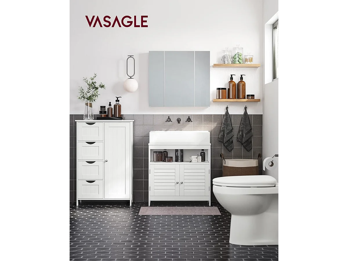 Parya Home - Witte Kast - Inclusief 4 Korven & Deur - Hout - Wit