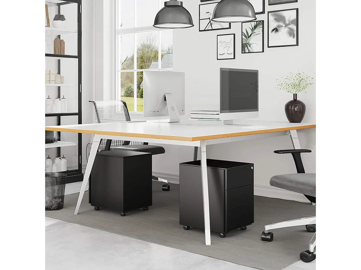 mobile Incl. serrure - 55x45x39cm - Noir