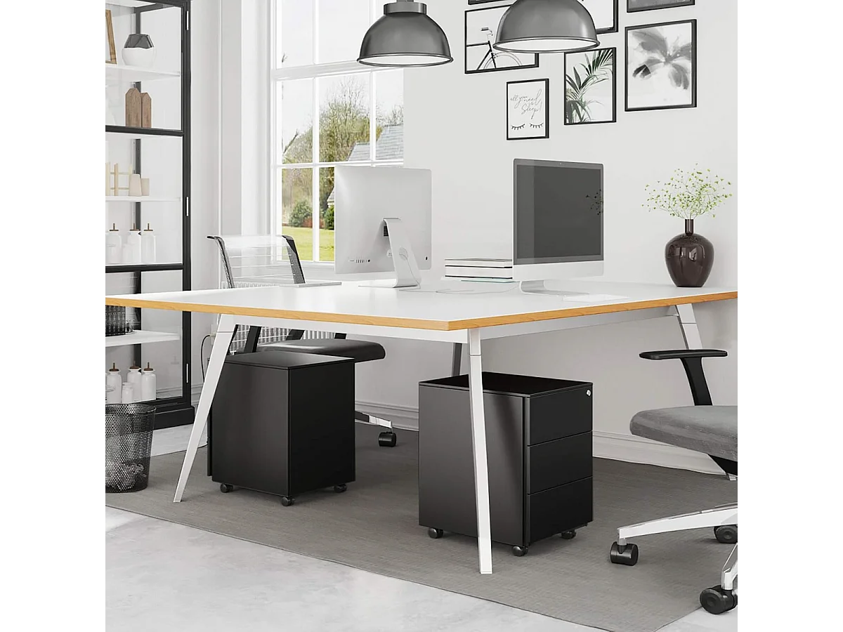 mobile Incl. serrure - 55x45x39cm - Noir