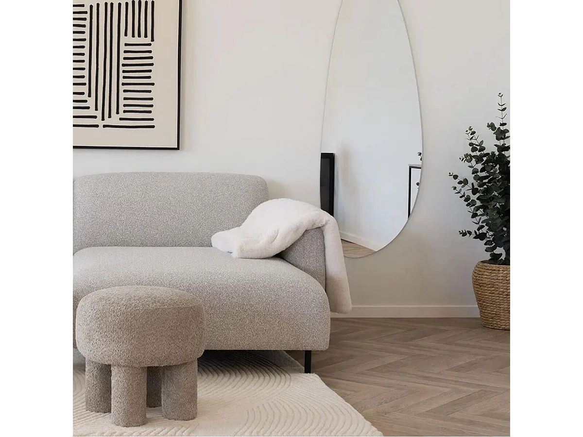 INGVAR - Plaid 130x180cm Fourrure synthétique Doublé Polyester Ivoire