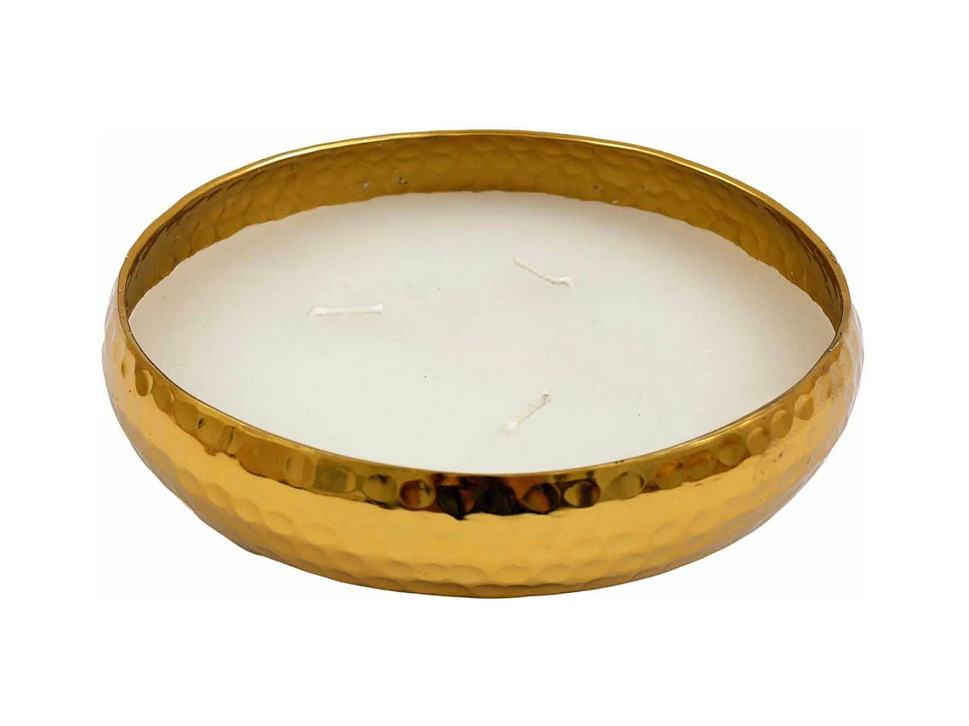 Bougie parfumée en aluminium doré 3 mèches