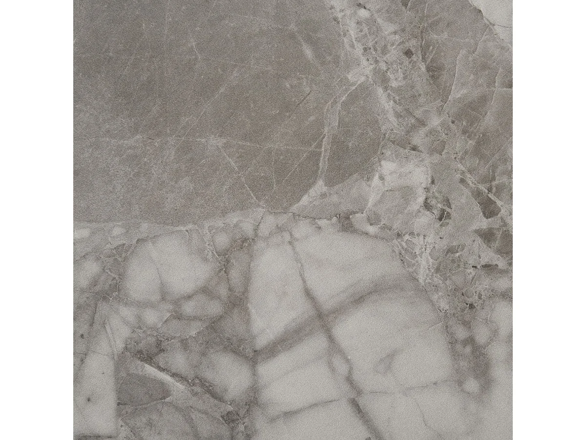 KOELA - Table Basse Plateau MDF Aspect Marbre Pied central Conique en Métal