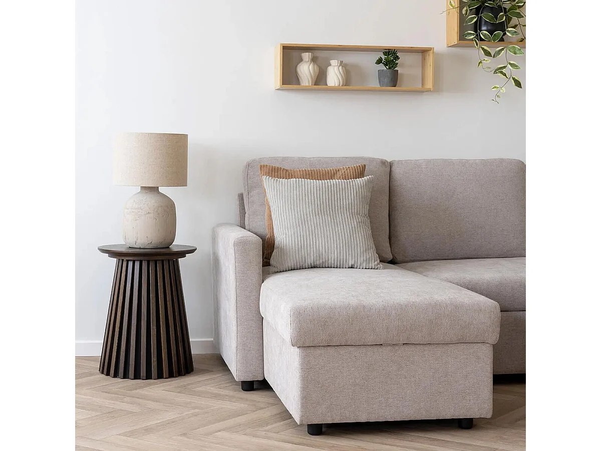 LOUANE - Etagère Murale Rectagulaire Simple en Bambou Naturel