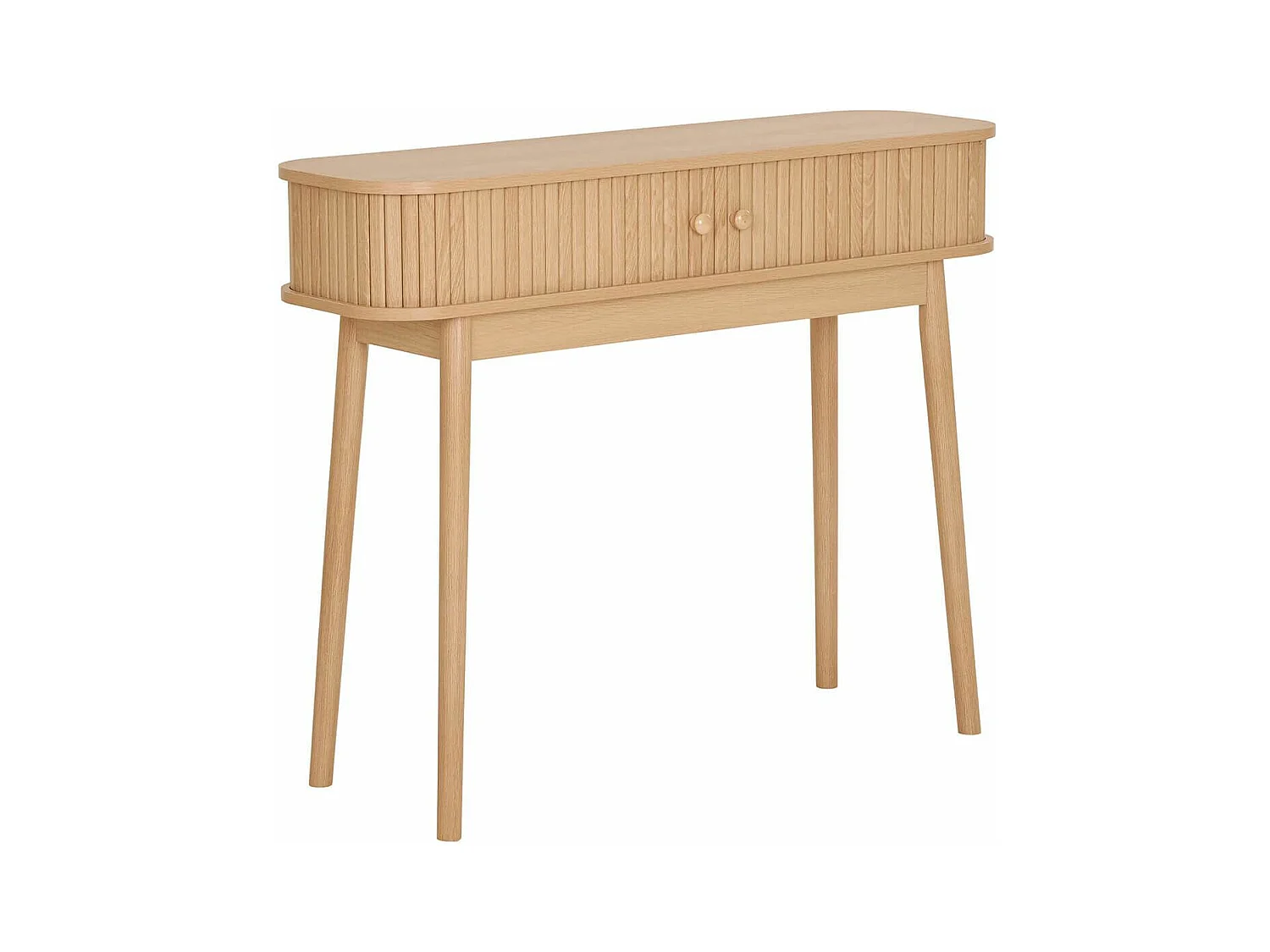 ERIKA - Console 2 portes coulissantes en MDF et Pin Naturel