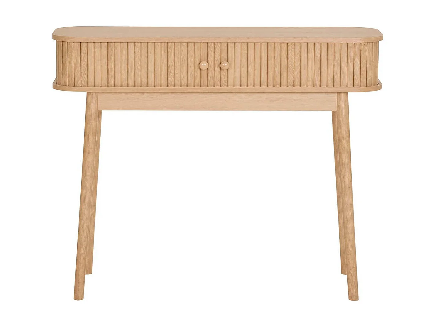 ERIKA - Console 2 portes coulissantes en MDF et Pin Naturel