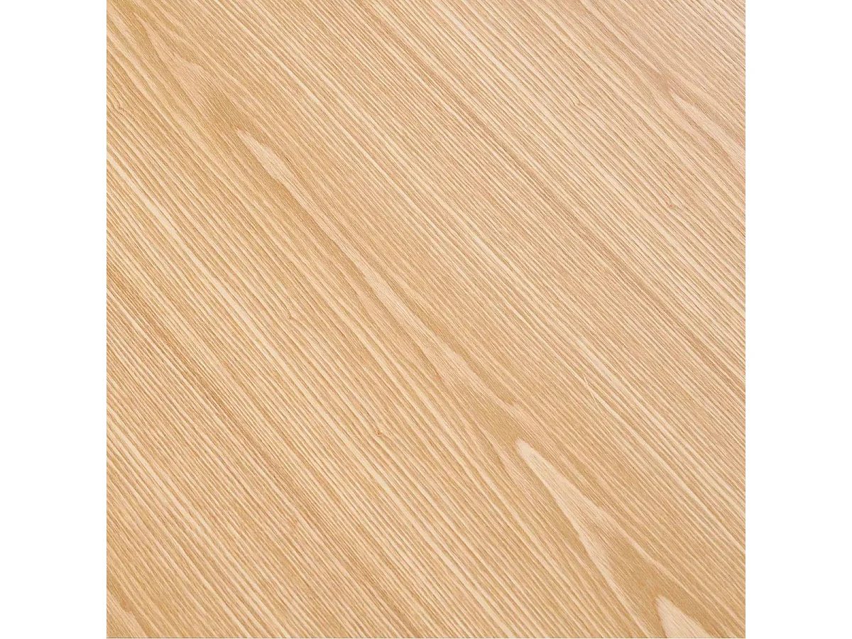 KOLAM - Table Repas 220cm en MDF Plaquage Frêne Pieds Laqué Beige Mat