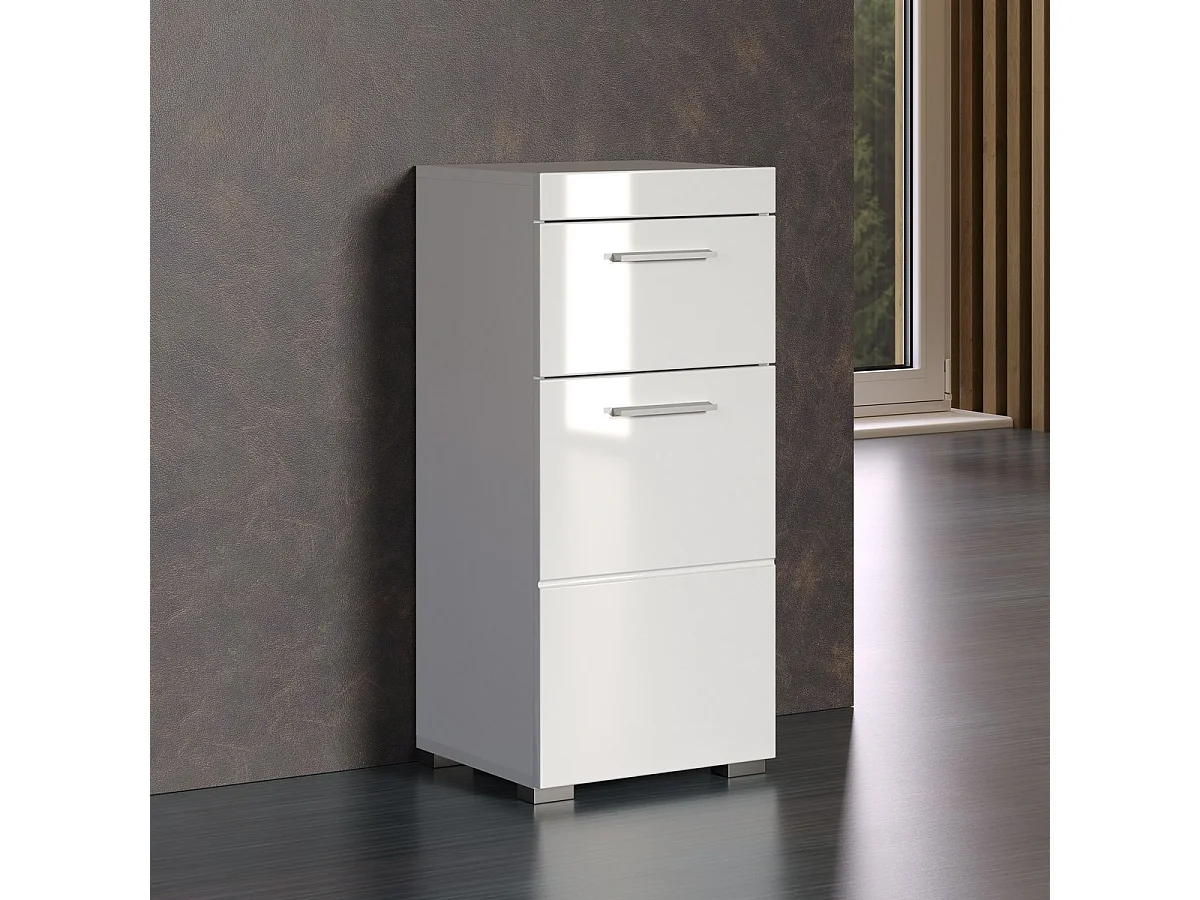 Badkamer Meubel Amanda 10, Wit, 37x31x79 cm, Seven Design