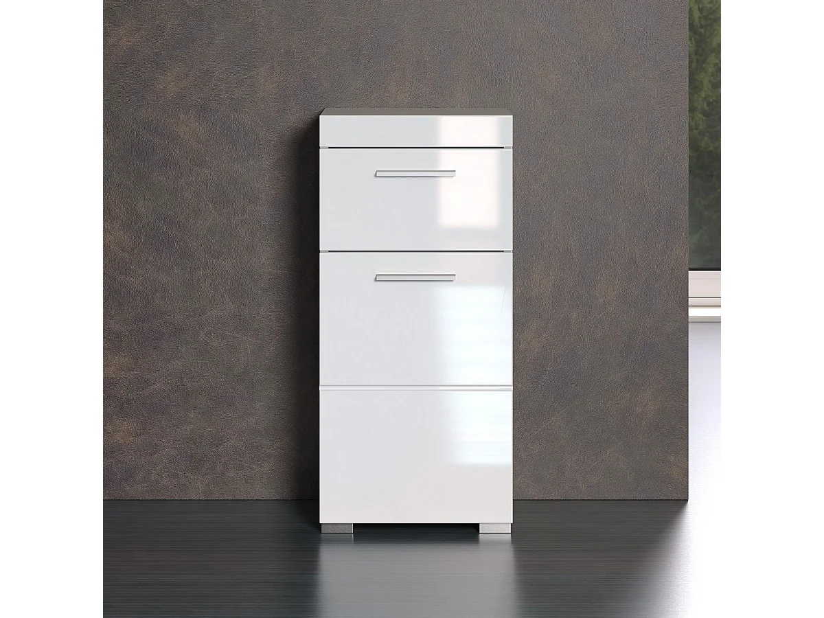 Badkamer Meubel Amanda 10, Wit, 37x31x79 cm, Seven Design