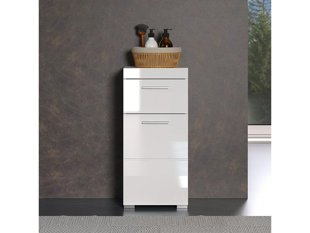 Badkamer Meubel Amanda 10, Wit, 37x31x79 cm, Seven Design