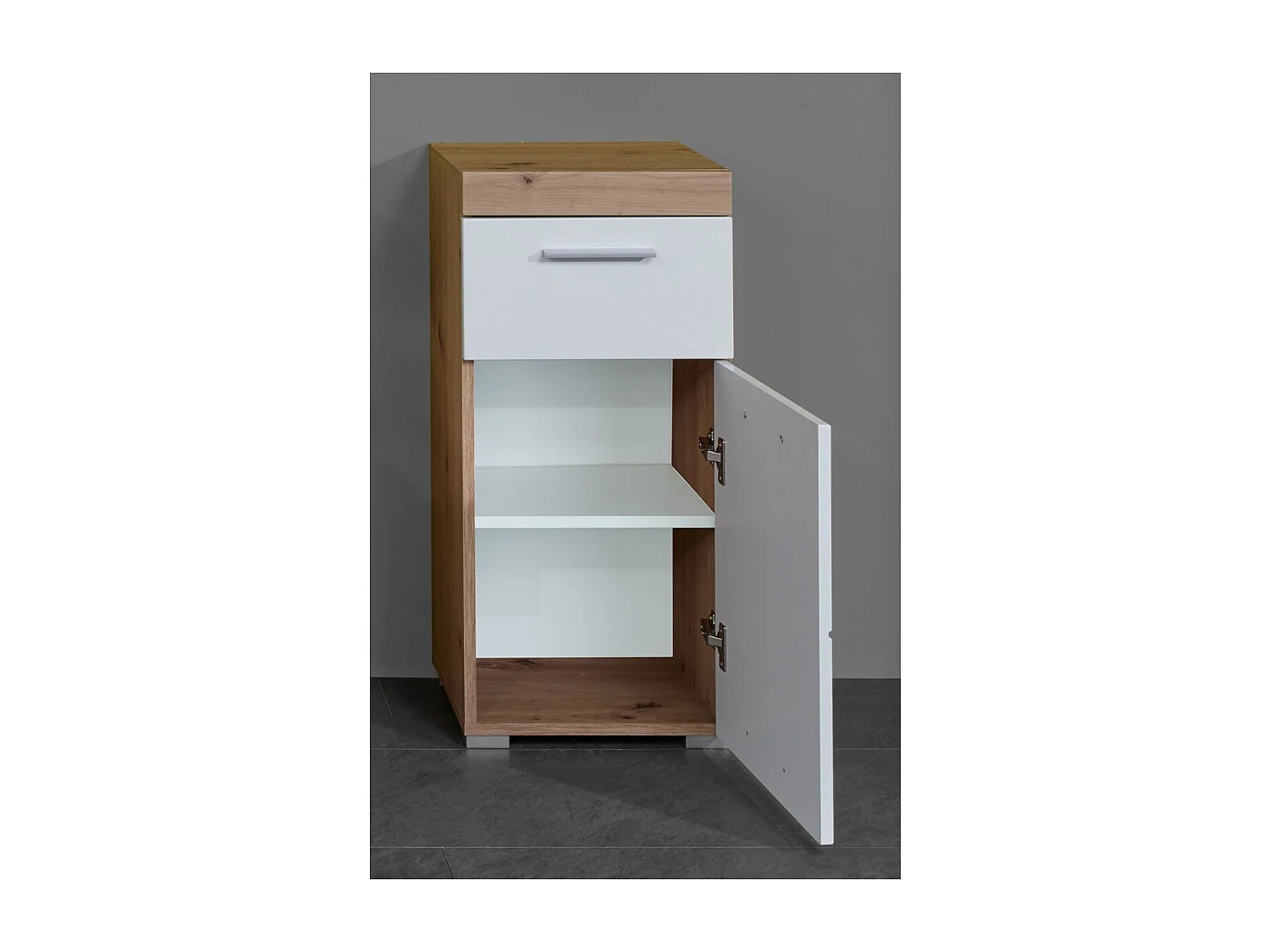Meuble de Salle de Bain Amanda 11, Blanc, 37x31x79 cm, Seven Design