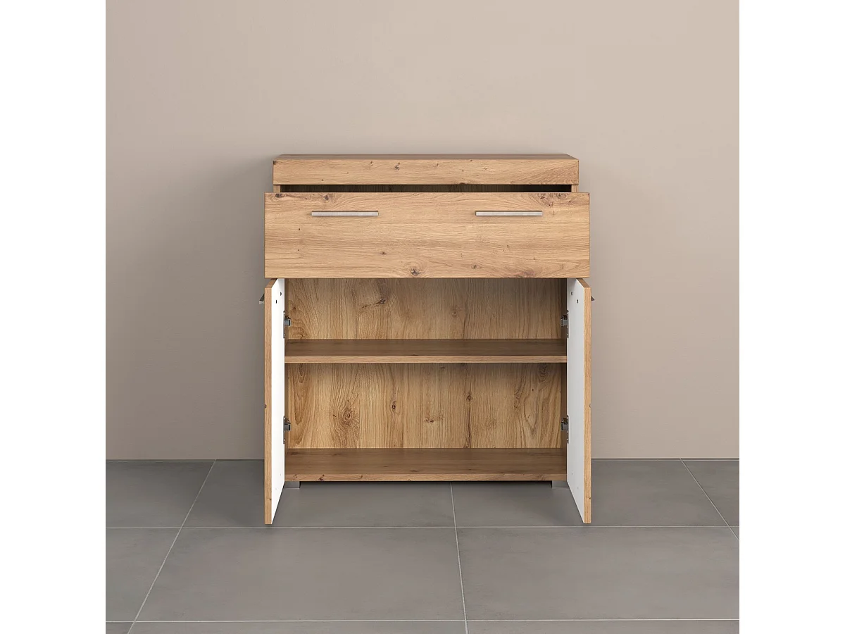 Meuble de Salle de Bain Amanda, Marron, 73x31x79 cm, Seven Design