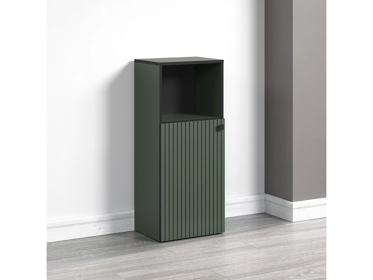 Meuble de Salle de Bain Pure, Vert, 40x31x95 cm, Seven Design