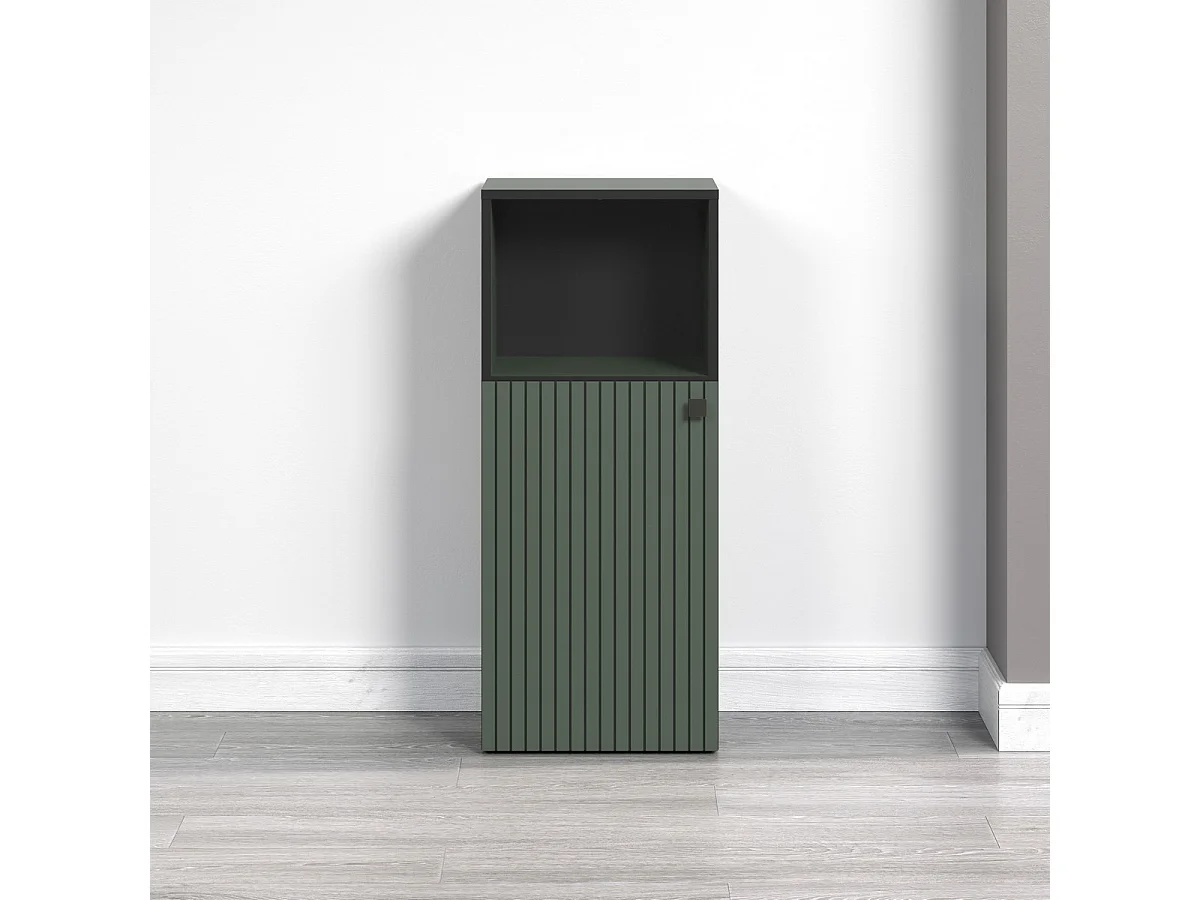 Meuble de Salle de Bain Pure, Vert, 40x31x95 cm, Seven Design