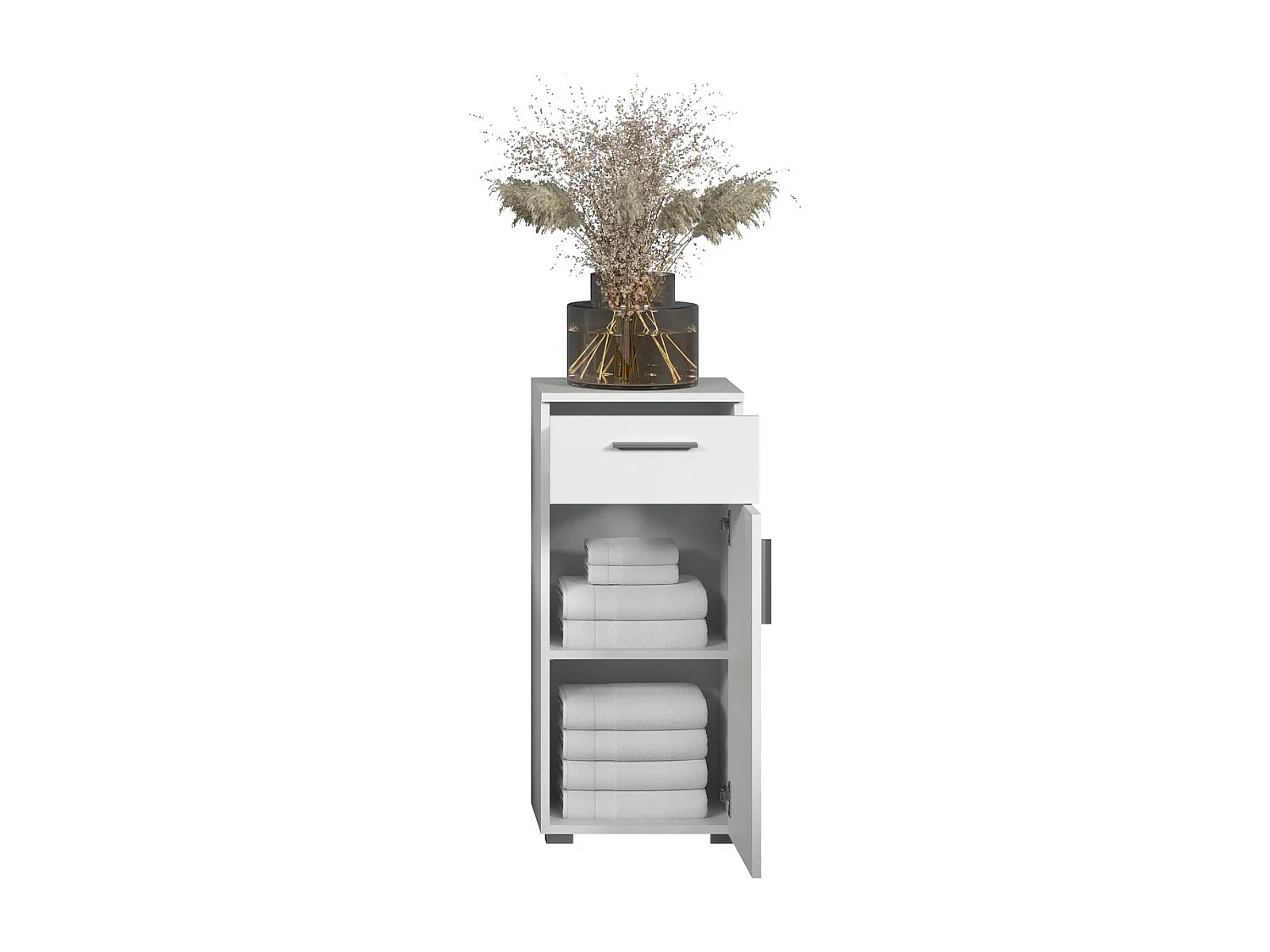 Meuble de Salle de Bain Wons, Blanc, 37x31x83 cm, Seven Design