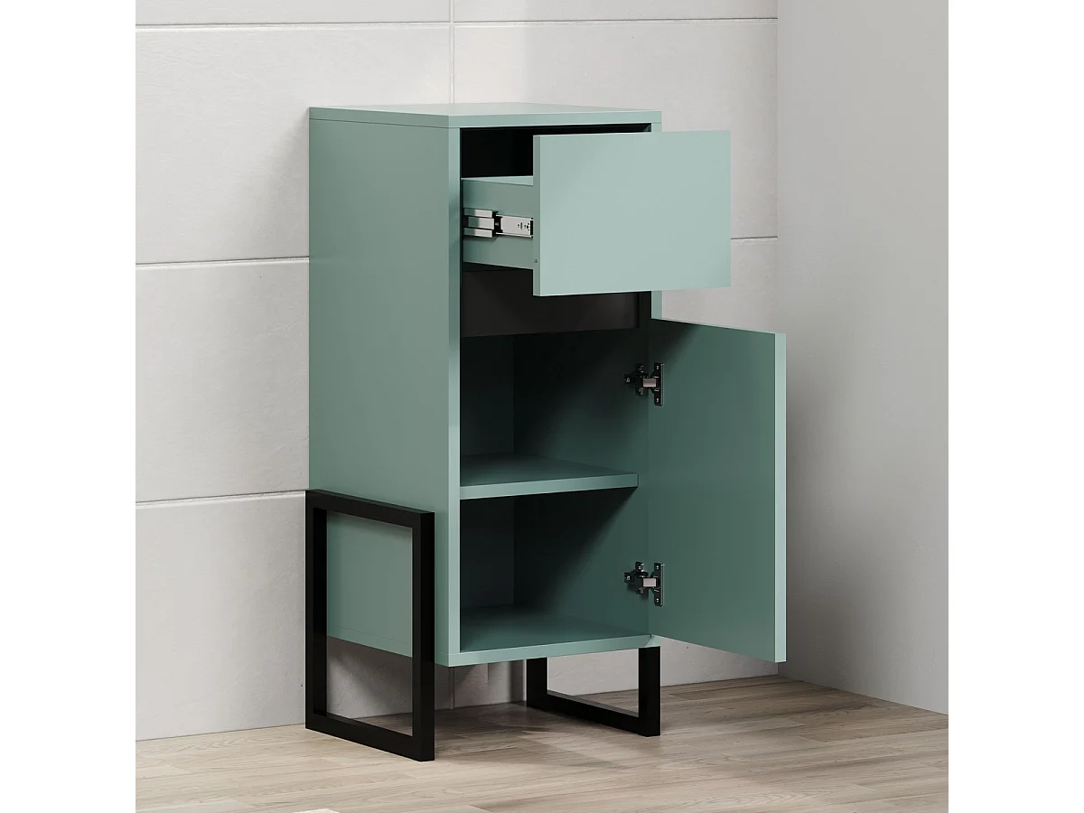 Badkamer Meubel Matix, Blauw, 36x80x35 cm, EPIKASA