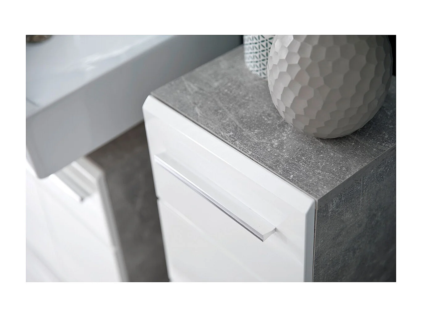 Mobile Bagno Nano, Bianco, 32x82x28 cm, EPIKASA