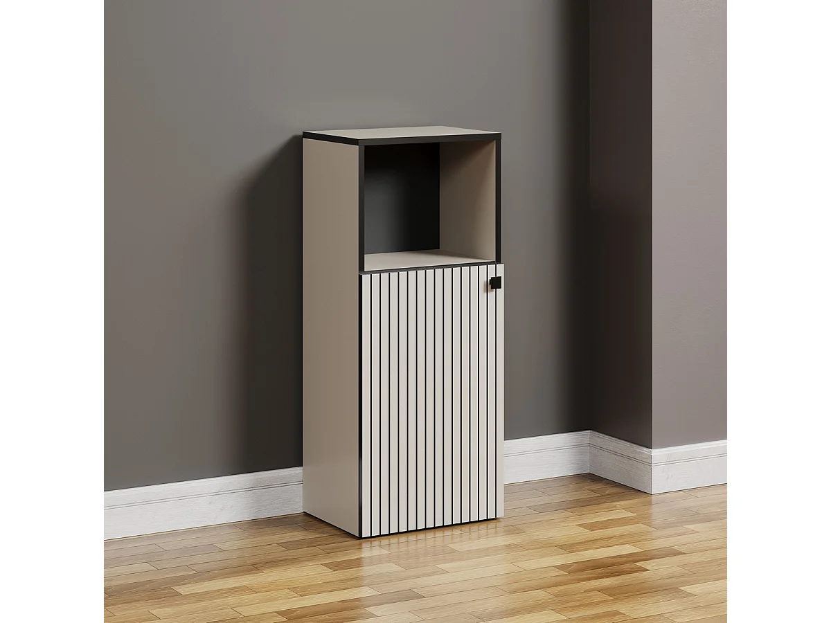 Meuble de Salle de Bain Pure, Gris, 40x31x95 cm, Seven Design