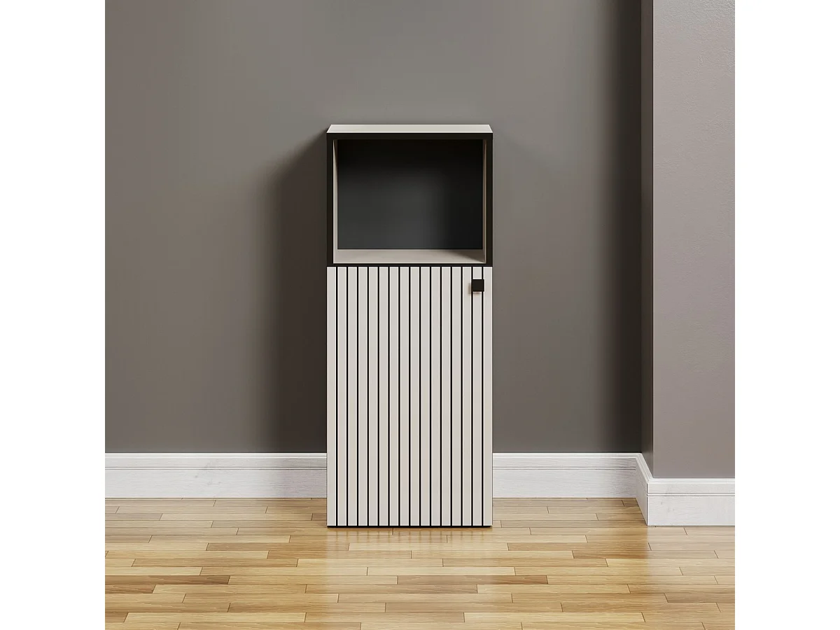 Meuble de Salle de Bain Pure, Gris, 40x31x95 cm, Seven Design