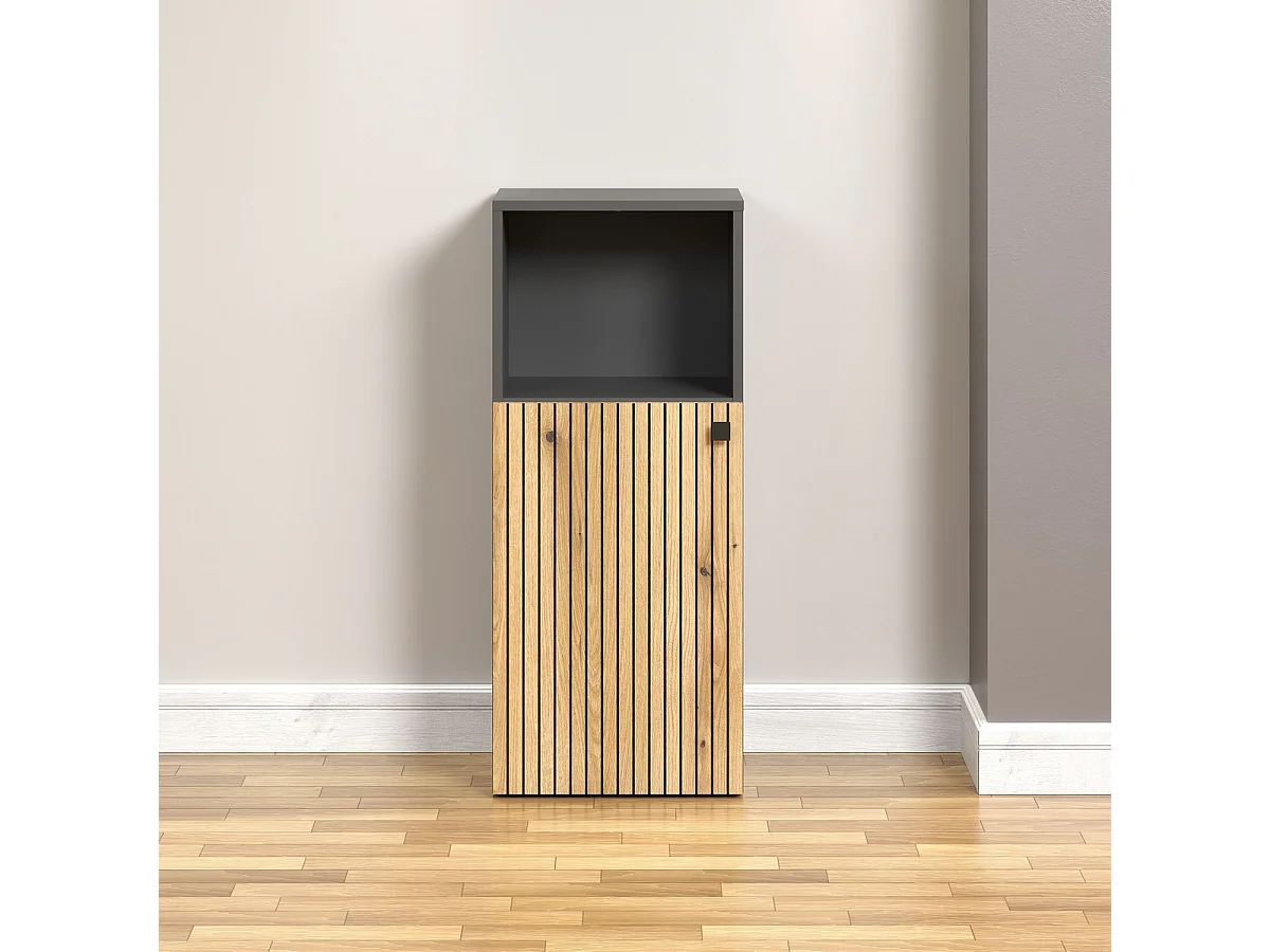 Meuble de Salle de Bain Pure, Anthracite, 40x31x95 cm, Seven Design