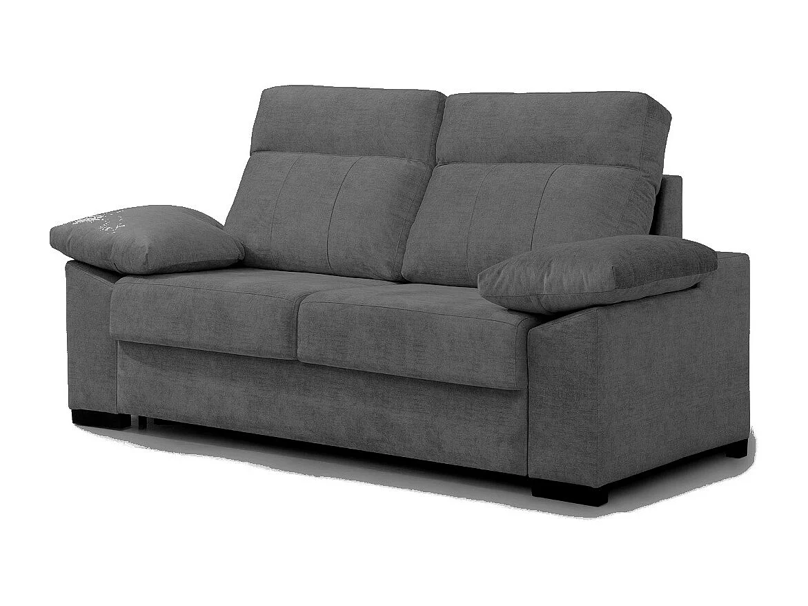 Canapé-lit | Système d'ouverture italien | 3 places | Couleur du revêtement Gris foncé | Matelas 140x190