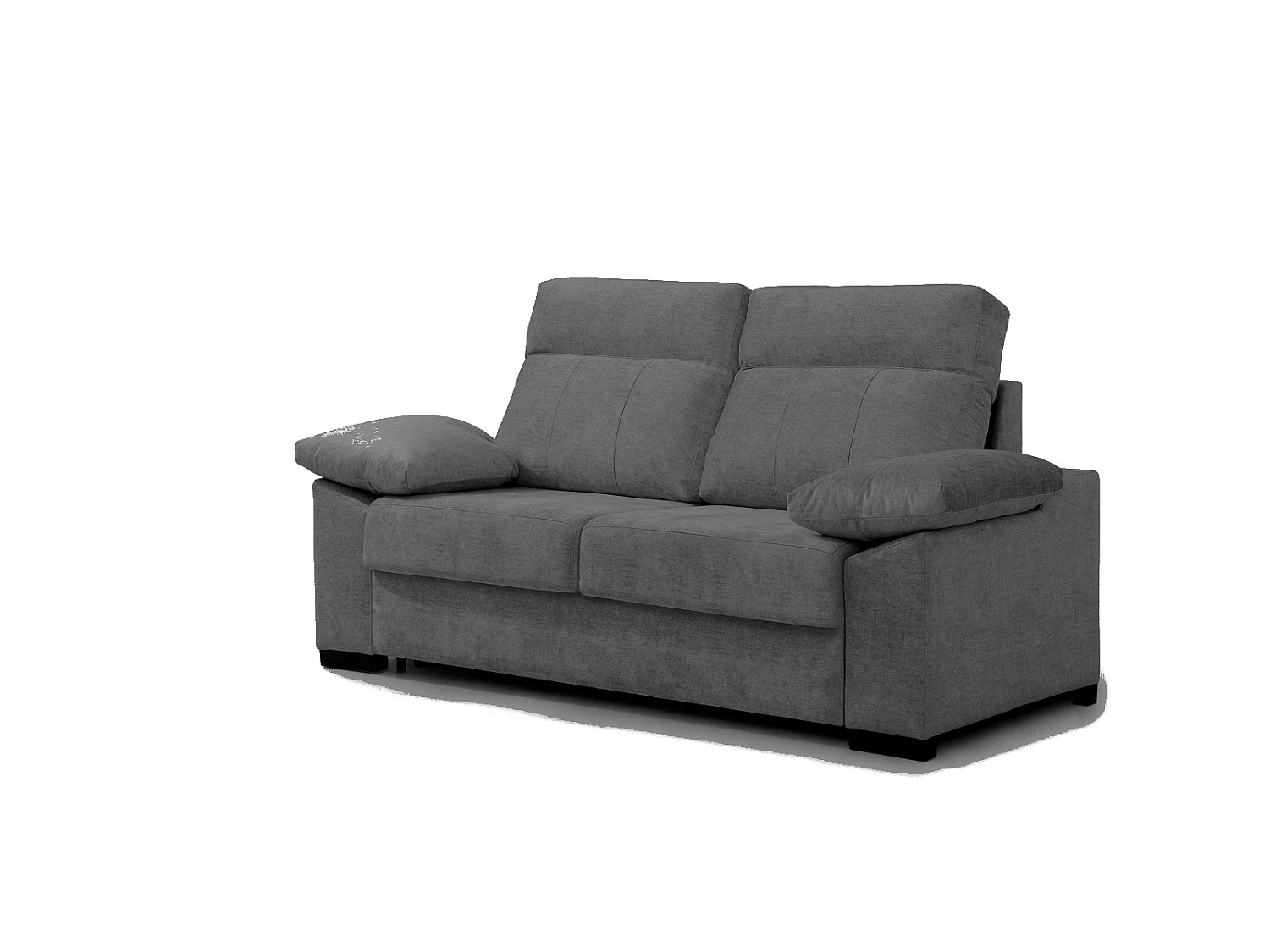 Sofa Cama 3 plazas con Colchón 140x190 | Sistema apertura italiana | Color tapizado Gris oscuro