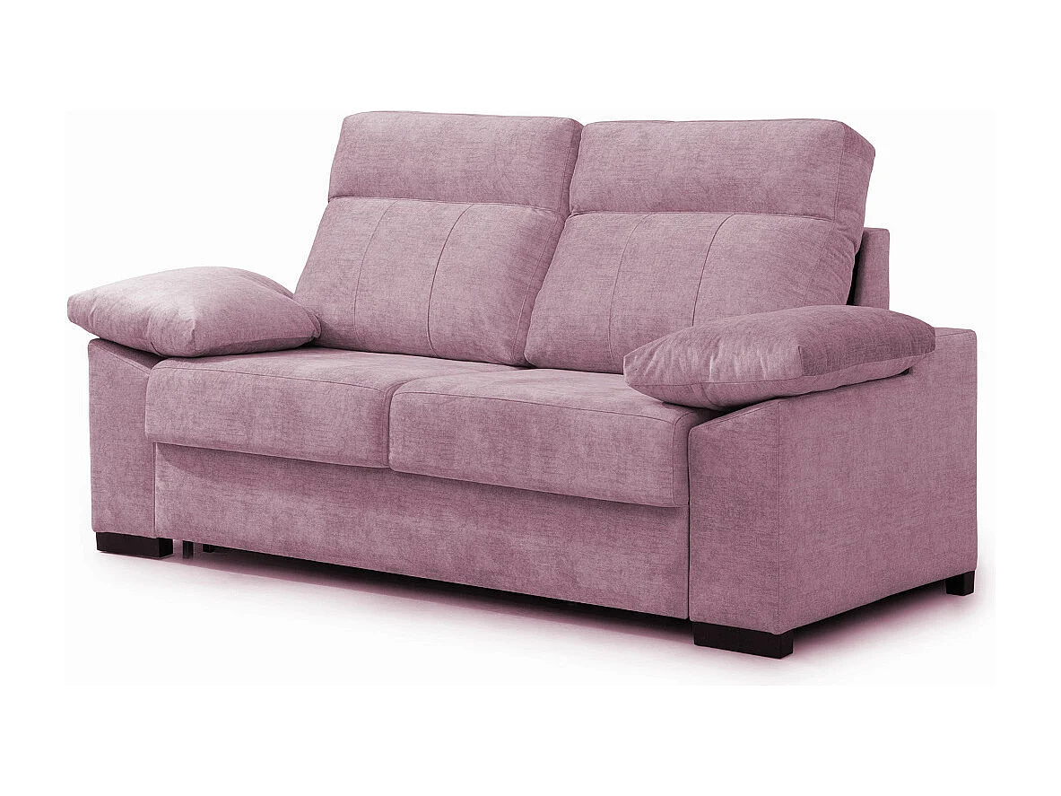 Canapé-lit | Système d'ouverture italien | 3 places | Couleur du revêtement Rosa | Matelas 140x190