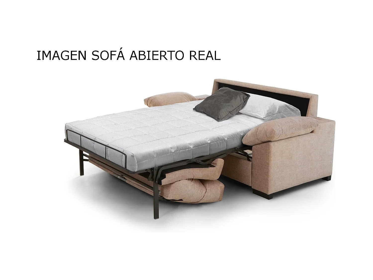 Sofa Cama 3 plazas con Colchón 140x190 | Sistema apertura italiana | Color tapizado Mostaza