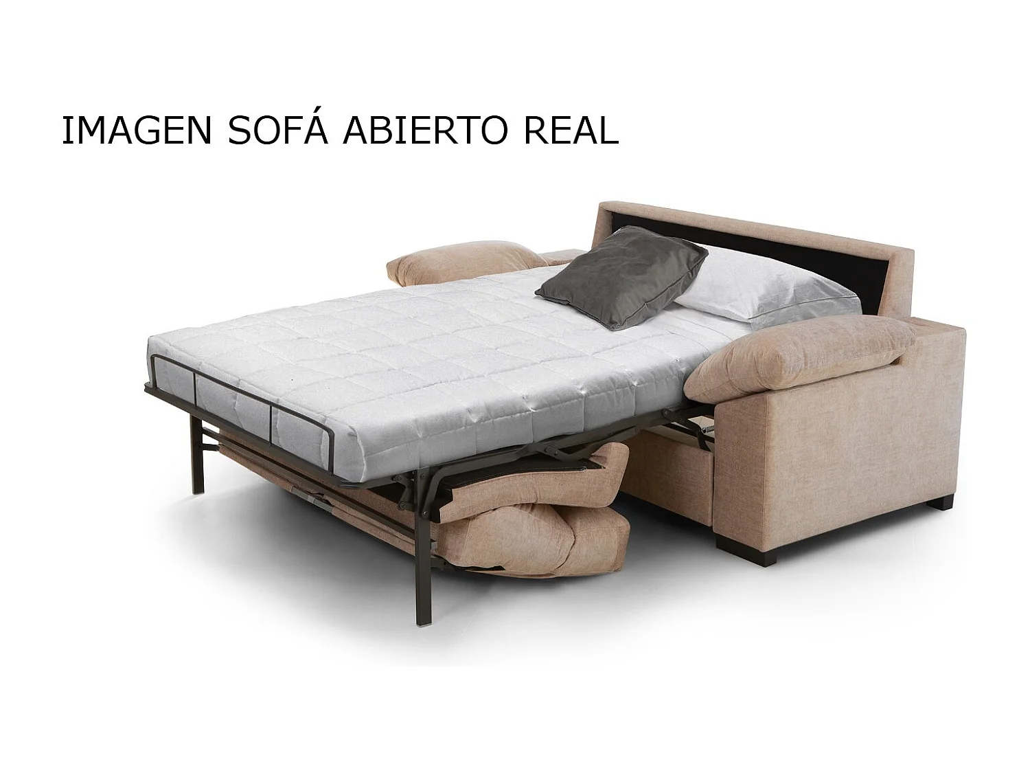 Sofa Cama 3 plazas con Colchón 140x190 | Sistema apertura italiana | Color tapizado Beis