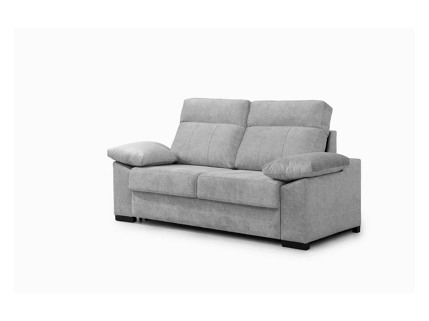 Sofa Cama 3 plazas con Colchón 140x190 | Sistema apertura italiana | Color tapizado Gris claro