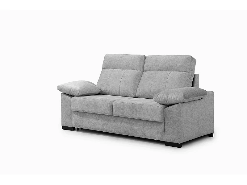 Sofa Cama 3 plazas con Colchón 140x190 | Sistema apertura italiana | Color tapizado Gris claro