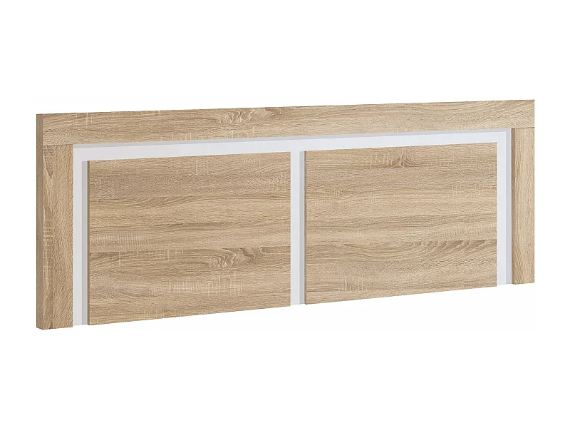 Cabecero Cama 150 en Roble y Blanco (Largo 155 cm/Alto 60 cm/Grosor 3 cm) - Buyqualia