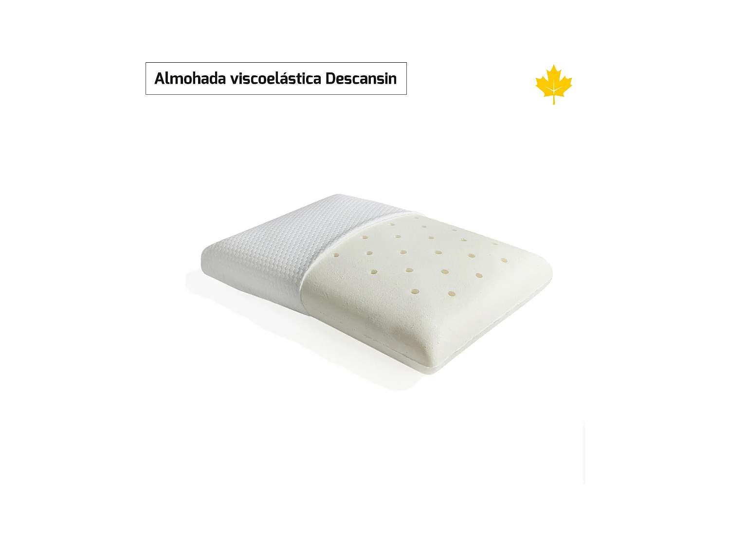 Almohada Viscoelastica 105 cm Descansin | Efecto nube | Visco | Alivia Tensiones | Doble Funda