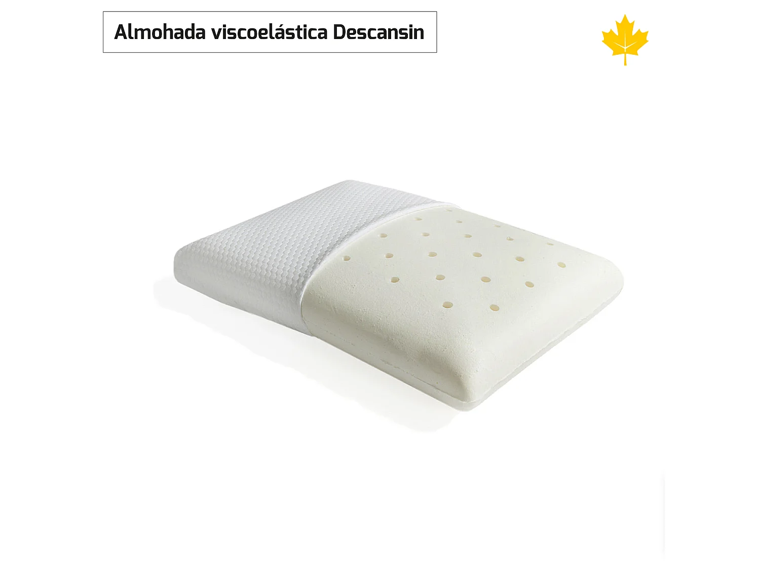 Almohada Viscoelastica 70 cm Descansin | Efecto nube | Visco | Alivia Tensiones | Doble Funda