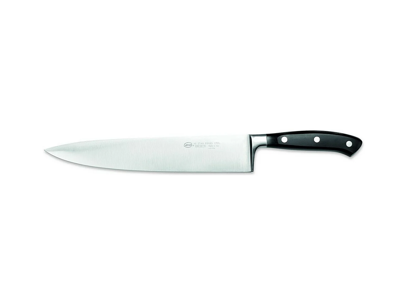 Couteau de Cuisine Ergoforge, Noir, 2,3x6x40 cm, Sanelli